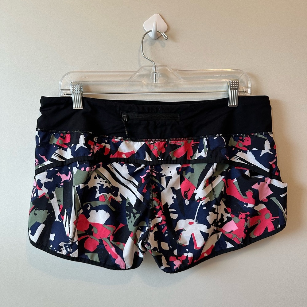 Lululemon Athletic Speed Running Shorts Lined | Blossom Multi | Size 10